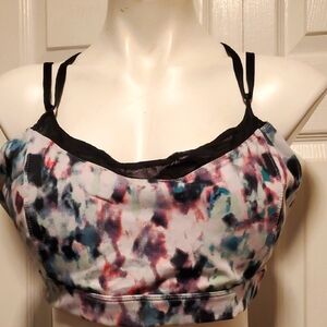Old Navy Active Go Dry Women's Colorful Abstract Print Sports Bra - Size XL
